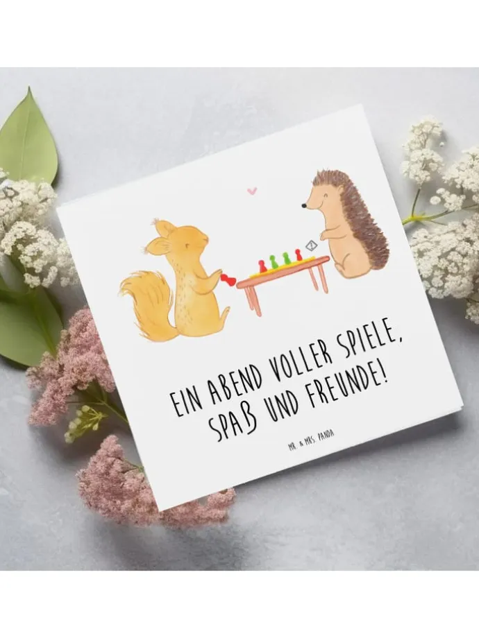 Gutschein Spieleabend Freude mit Spruch in Weiß