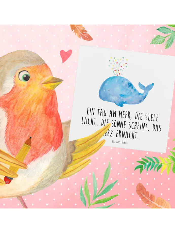 Gutschein Tagesausflug ans Meer mit Spruch in Weiß