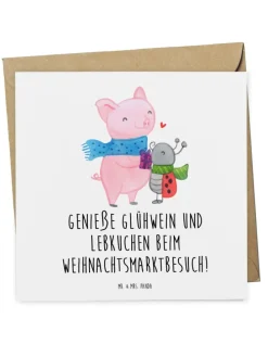 Gutschein Weihnachtsmarktbesuch Genuss mit Spruch in Weiß