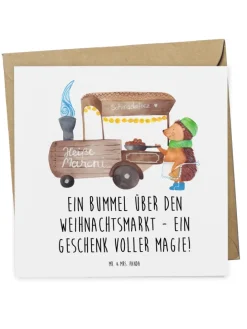 Gutschein Weihnachtsmarktbesuch mit Spruch in Weiß