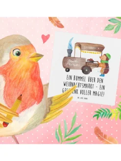 Gutschein Weihnachtsmarktbesuch mit Spruch in Weiß