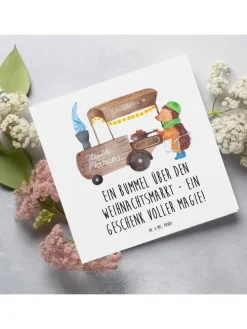 Gutschein Weihnachtsmarktbesuch mit Spruch in Weiß