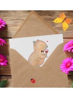 Gutschein Weinprobe Reise mit Spruch in Weiß