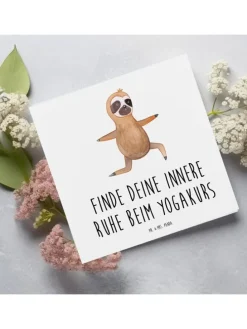 Gutschein Yogakurs Frieden mit Spruch in Weiß