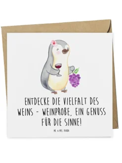 Gutscheinkarte Weinprobe Vielfalt mit Spruch in Weiß