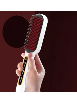 Haarglättungsbürste in Weiß