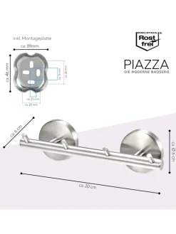 Hakenleiste ca. 20 x 6 x 6 cm (B/H/T)