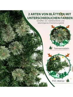Halber Künstlicher Weihnachtsbaum LED in Grün