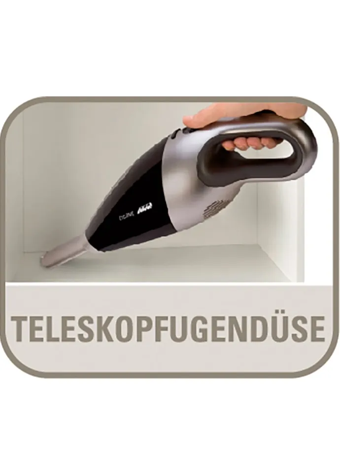 Handstaubsauger "Extenso Cyclonic" in Schwarz/ Silber