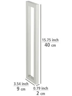 Handtuchhalter ''Reitani'' in Silber - (B)2 x (H)40 x (T)9 cm