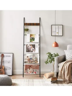 Handtuchleiter in Braun/ Schwarz - (B)44 x (H)160 cm