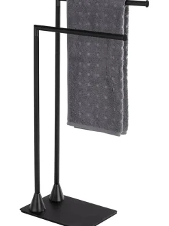 Handtuchständer "Hella" in Schwarz - (B)43,5 x (H)78,5 x (T)20 cm