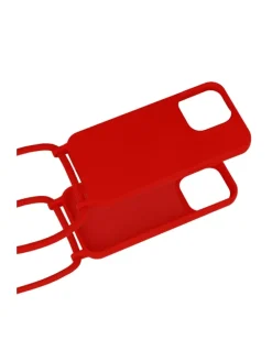 Handy Hülle Umhängehülle kompatibel mit Iphone 15 Pro Rot in Rot