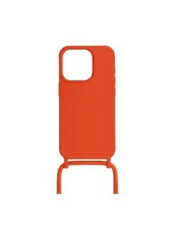 Handy Hülle Umhängehülle kompatibel mit Iphone 15 Orange in Orange