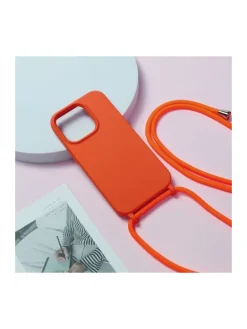 Handy Hülle Umhängehülle kompatibel mit Iphone 15 Orange in Orange