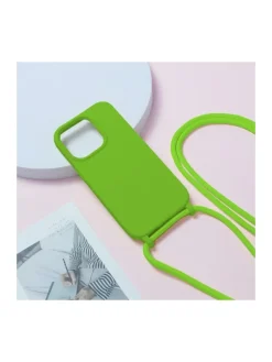 Handy Hülle Umhängehülle kompatibel mit Iphone 15 Grün in Grün