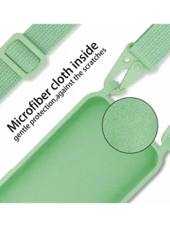 Handykette für Apple iPhone 12 / 12 PRO Hülle in LIQUID HELL GRÜN