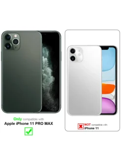 Handykette für Apple iPhone 11 PRO MAX Hülle in LIQUID HELL GRÜN