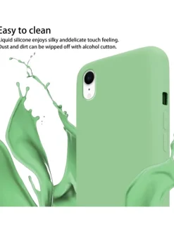 Handykette für Apple iPhone XR Hülle in LIQUID HELL GRÜN