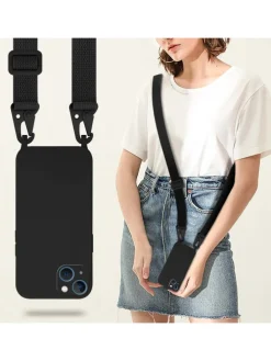 Handykette für Apple iPhone 13 Hülle in LIQUID SCHWARZ