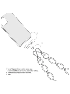 Handykette in Hellbraun - (L)123 cm