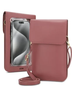 Handytasche für Apple iPhone 13 Hülle Umhängetasche in Pink