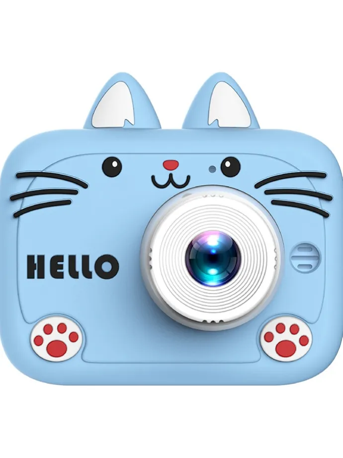 HD-Fotokamera in Hellblau