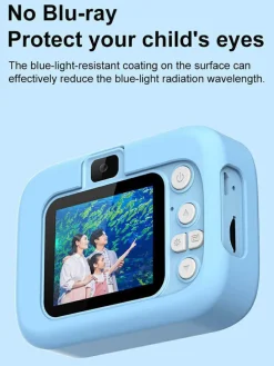 HD-Fotokamera in Hellblau