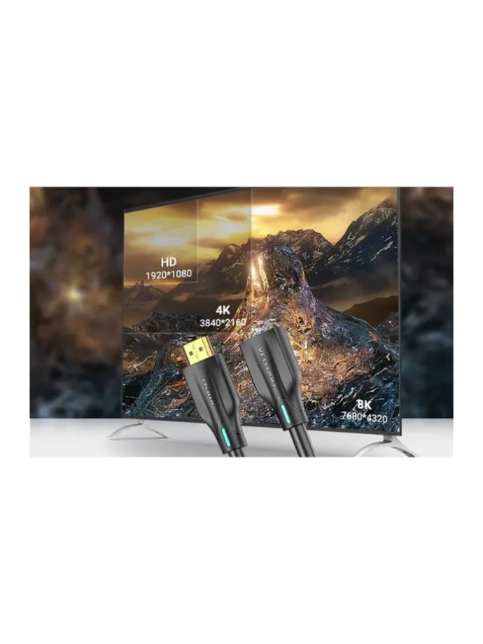 HDMI 2.1 Verlängerungskabel, 1,5m, 8K 60Hz/ 4K 120Hz (schwarz)