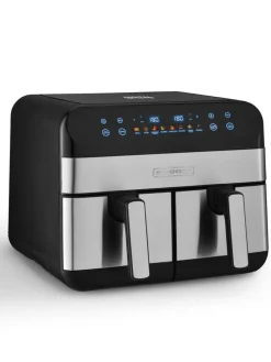 Heißluftfritteuse ''Airflow_9'' in Silber/ Schwarz - (B)44 x (H)37,2 x (T)43 cm