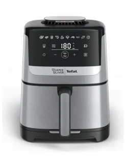 Heißluft-Fritteuse EY55JD "Easy Fry Silence Deluxe" in Silber - 5 l