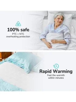 Heizdecke in Weiß - (L)150 x (B)80 cm