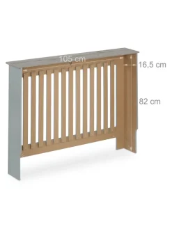 Heizkörperverkleidung in Grau - (B)112 x (H)83 x (T)19 cm