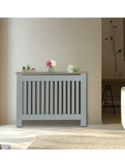 Heizkörperverkleidung in Grau - (B)112 x (H)83 x (T)19 cm