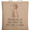 Henkeltasche Hund Blume mit Spruch in Hundeglück