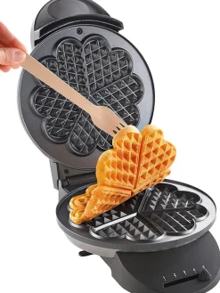 Herzwaffeleisen in Schwarz