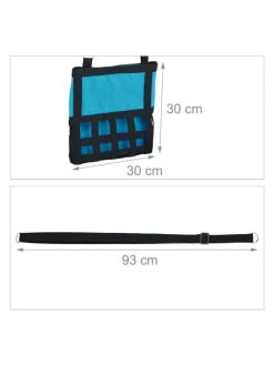 Heutasche in Blau/ Schwarz - (B)30 x (H)30 cm