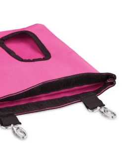 Heutasche in Pink/ Schwarz - (B)25 x (H)31 cm
