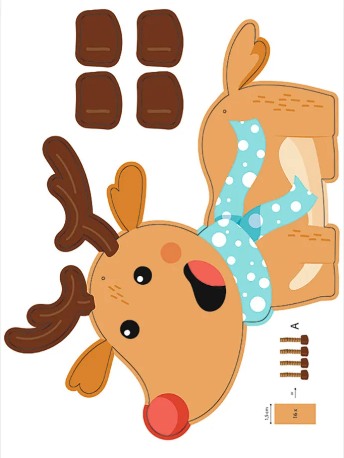 Hexentreppen-Bastelset "Winter" in Bunt