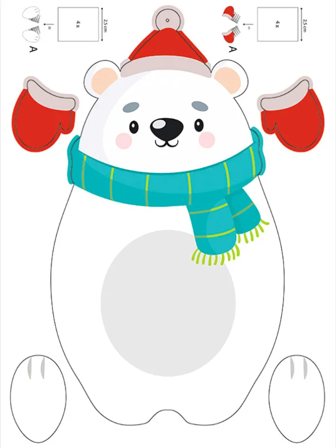 Hexentreppen-Bastelset "Winter" in Bunt