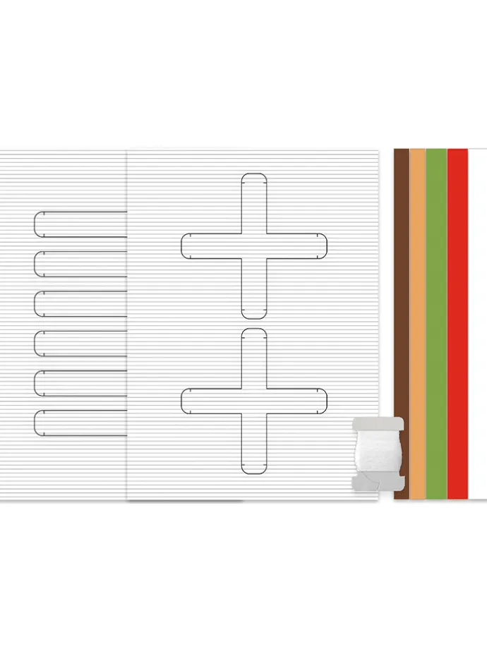 Hexentreppen-Bastelset "Winter" in Bunt