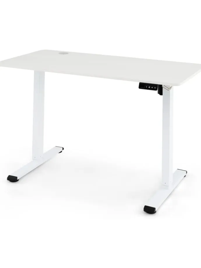 Höhenverstellbarer Schreibtisch 120 x 60 cm in Weiß