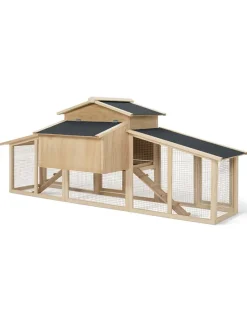 Hühnerstall in Natur - (B)201 x (H)86 x (T)82 cm