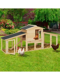 Hühnerstall in Natur - (B)201 x (H)86 x (T)82 cm