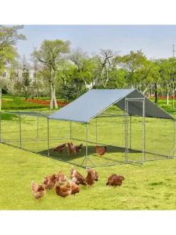 Hühnerstall 3x6m in Silber