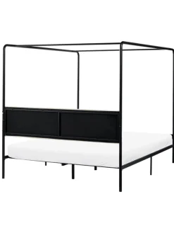 Himmelbett MIRABEAU in Schwarz/Beige - (W) 166 x (H) 170 x (L) 207 cm