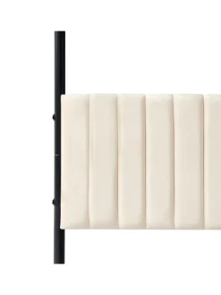 Himmelbett MIRABEAU in Schwarz/Beige - (W) 166 x (H) 170 x (L) 207 cm