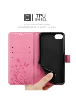 Hülle für Apple iPhone 7 / 7S / 8 / SE 2020 Blumen Design in FLORAL ROSA