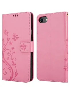 Hülle für Apple iPhone 7 / 7S / 8 / SE 2020 Blumen Design in FLORAL ROSA