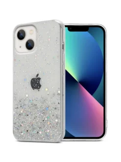 Hülle für Apple iPhone 13 MINI Glitter in Transparent mit Glitter